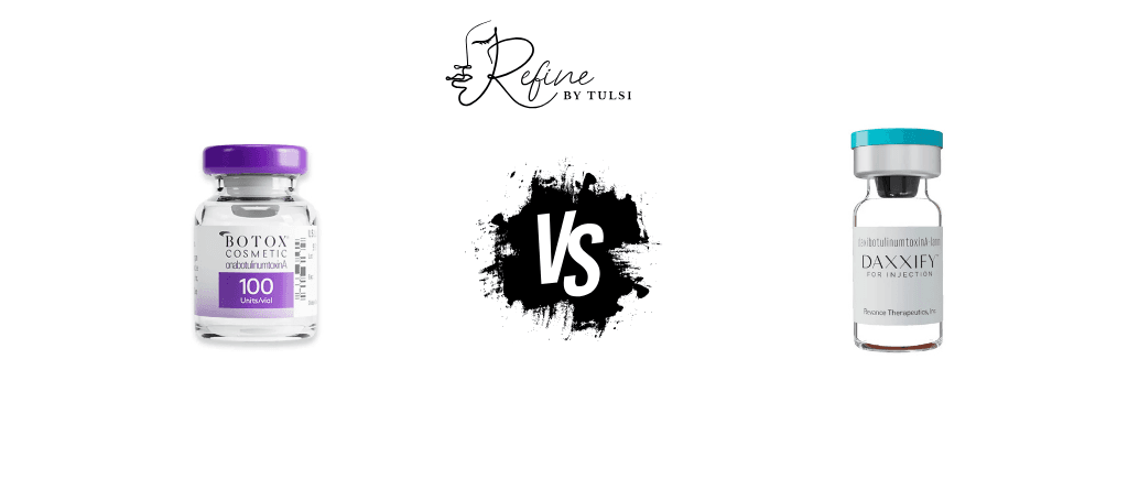 Refine by Tulsi Med Spa in Chicago offers guidance on Botox vs Daxxify as a chose for wrinkle relaxers.