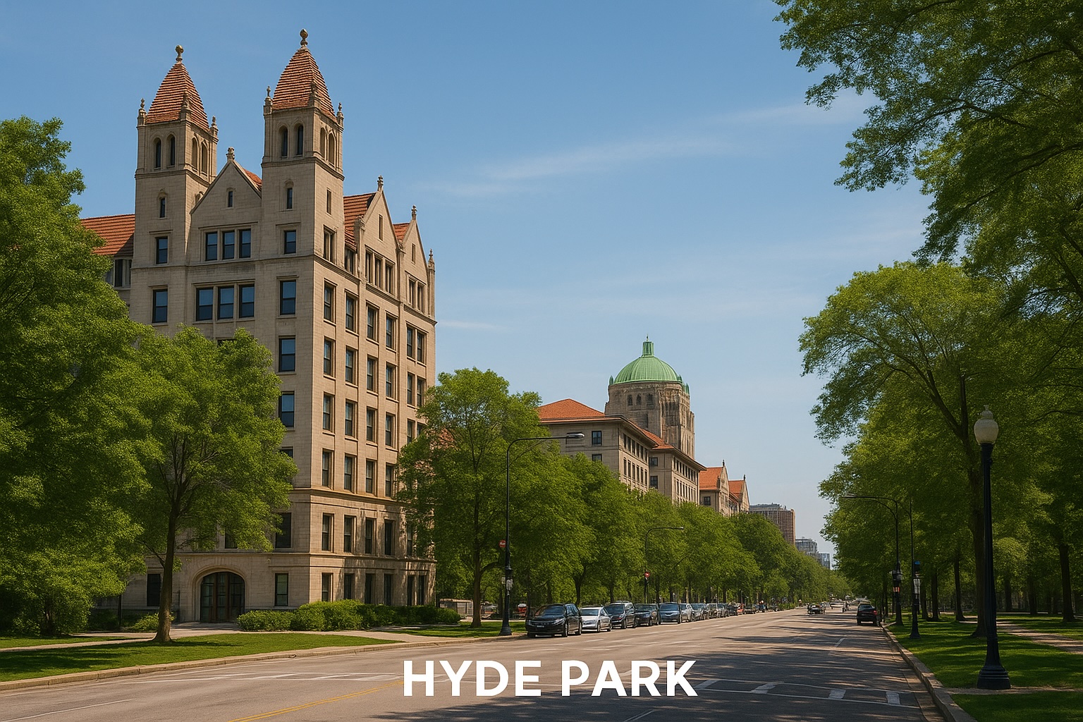 Hyde Park and Bronzeville neighborhoods in Chicago — near Refine by Tulsi med spa.