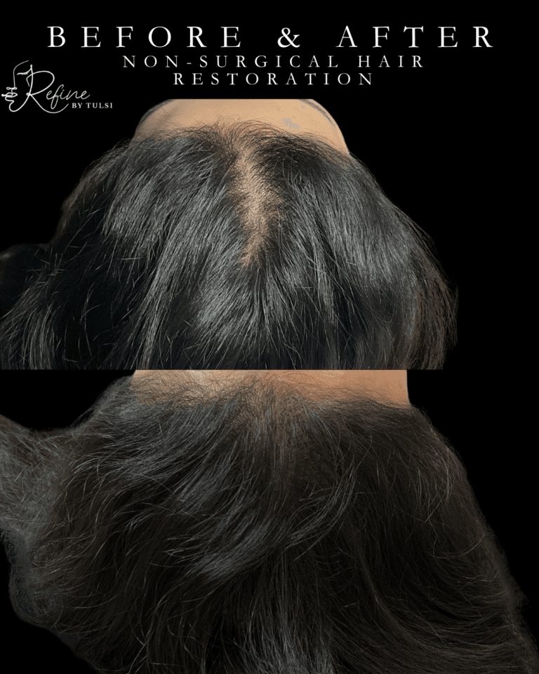 Menopausal Hair Loss Treatment at Refine by Tulsi using PRP, Exosomes and Microneedling in Chicago Best Med Spa